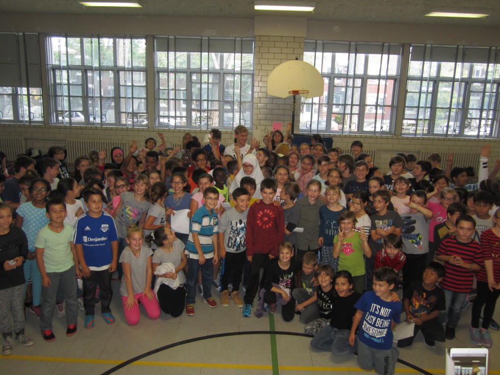 L’olympien Charles Philibert Thiboutot à l’école DollarddesOrmeaux École DollarddesOrmeaux